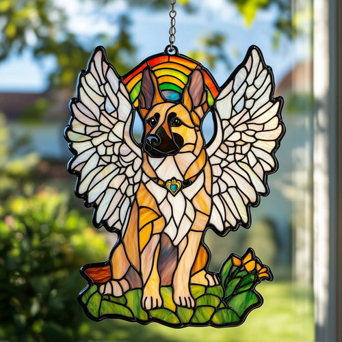 German Shepherd Stained Glass Suncatcher GFTOTP6900