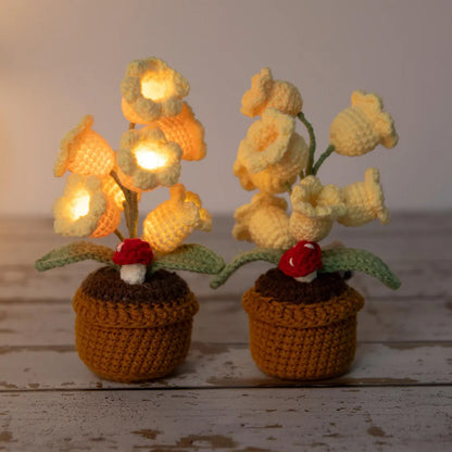 Ever Bloom Lily of the Valley Crochet Night Lamp - Unique Mother’s Day Gift for Mom, Grandma, Wife