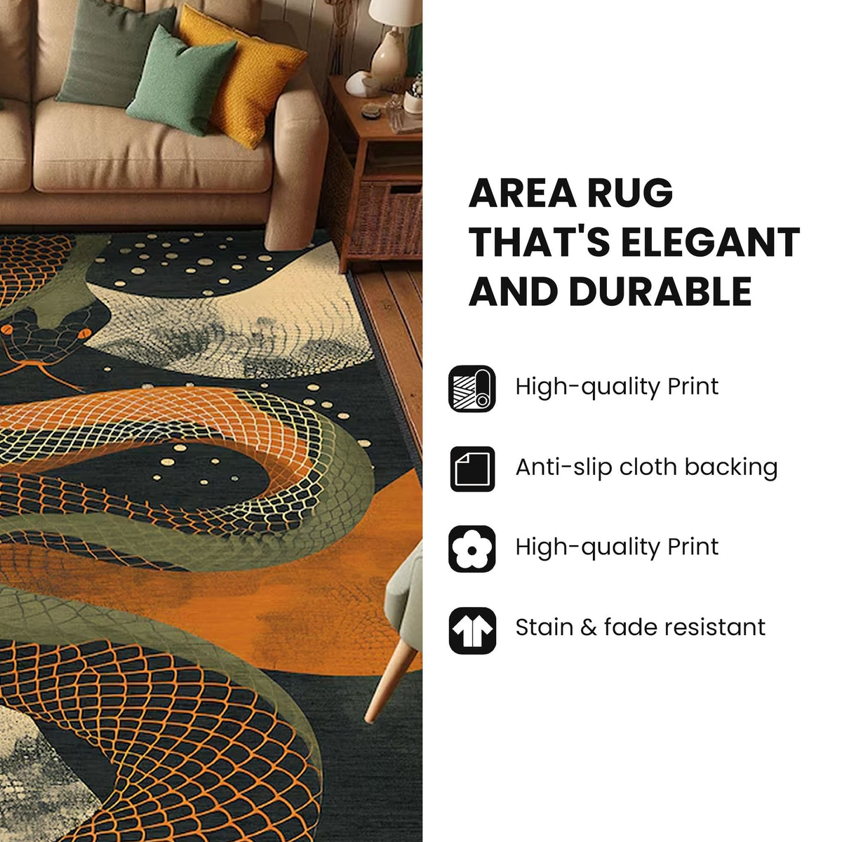 Hunting Fishing Camo Area Rug GFTOLAN1512