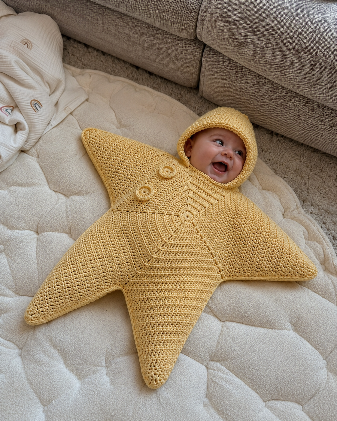 Crochet Baby Star Suit for Newborns and Toddlers