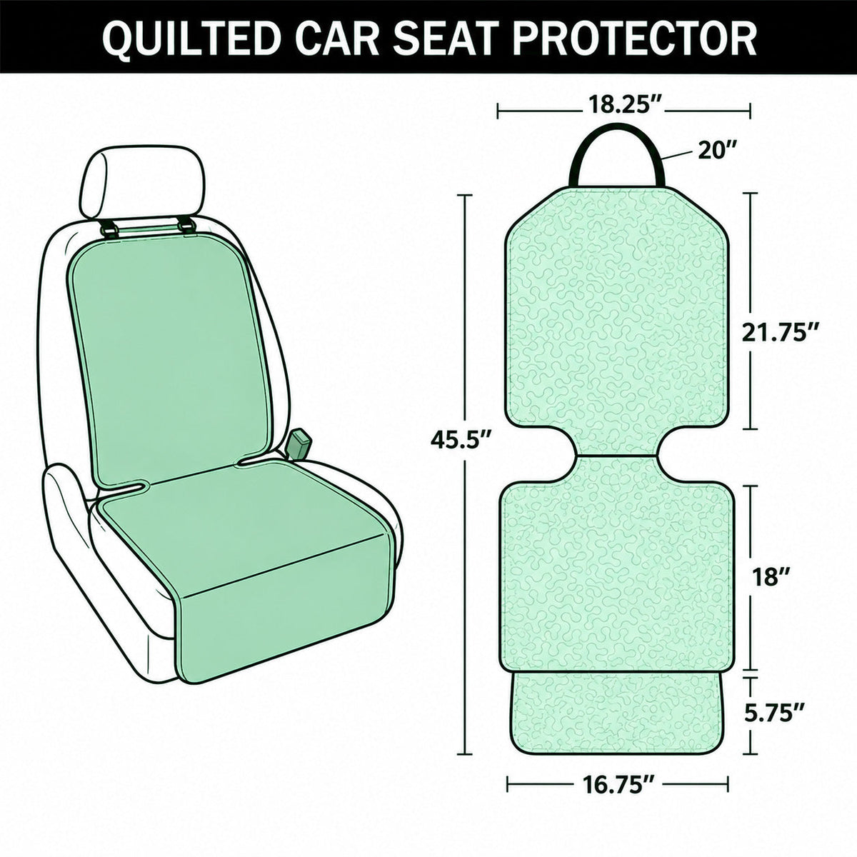 Light Upon The Waters Quilted Car Seat Protector GFTONTD3995